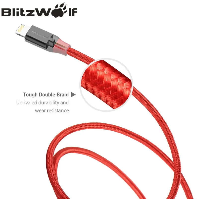 BlitzWolf For iPhone Cable USB 7 6s 6 Plus 5 SE iPad Apple Mobile Phone Cables Charger Data | Мобильные телефоны и