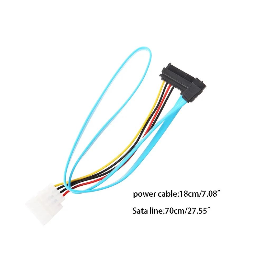 Новый Синий 7 Pin SATA Serial Female ATA To SAS 29 &amp 4 Мужской кабель питания адаптер конвертер