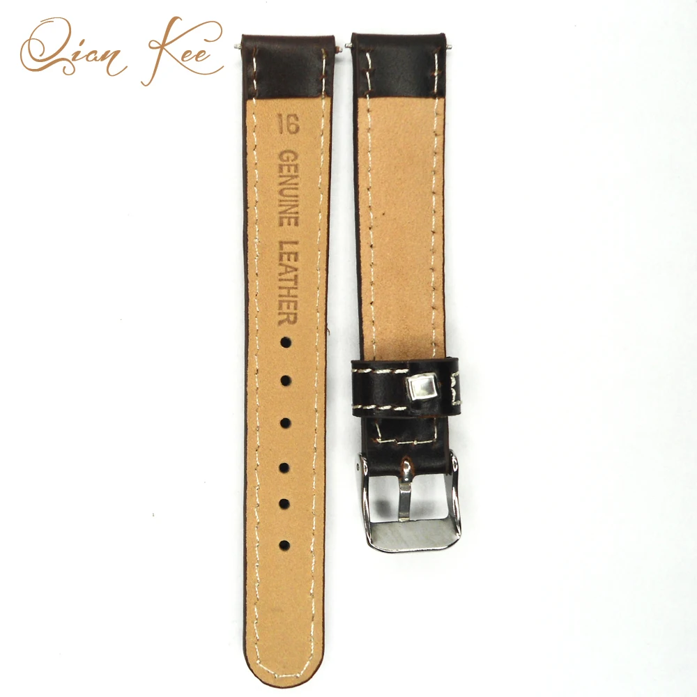 Ремешок для часов YQI из натуральной кожи итальянский винтажный браслет наручных