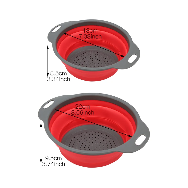 Корзина для хранения складное Силиконовое сито корзина мытья овощей кухни