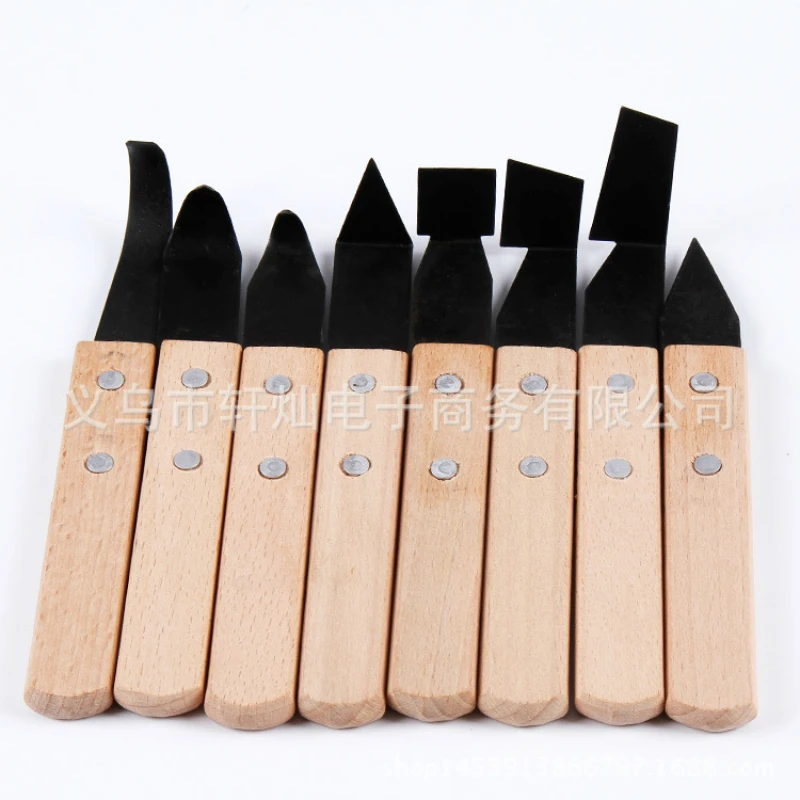 Деревянная ручка обрезки 8 компл.. различных резак глава Моделирование