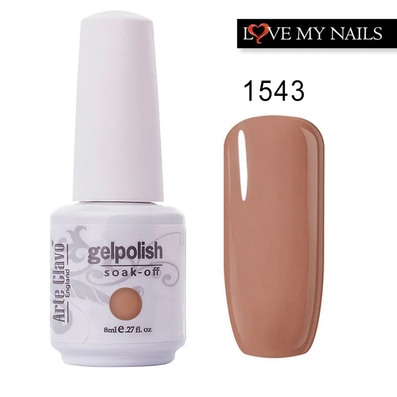 Arte Clavo 85 цветов Гель-лак для ногтей розовое золото Nagellack Профессиональный лак vernis Полупостоянный розовый гель для ногтей - Цвет: 1543