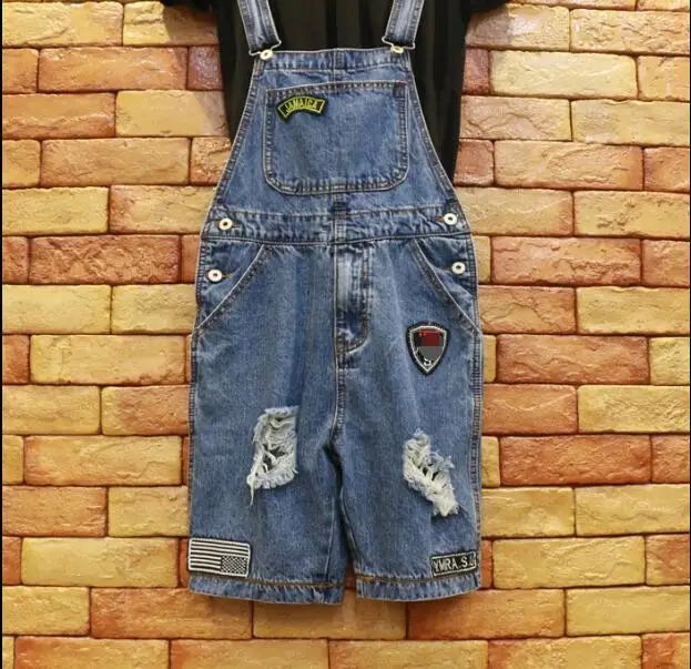 2017 тренд моды Лето Мужской Цельный джинсовый комбинезон джинсовые шорты мужские