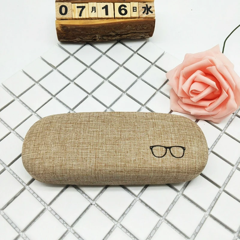 brown 16x6x3.7cm Urijk, мужские, женские, детские кожаные очки для глаз, жесткий защитный чехол, очки для чтения, чехол, солнцезащитные очки, чехол - Цвет: brown 16x6x3.7cm