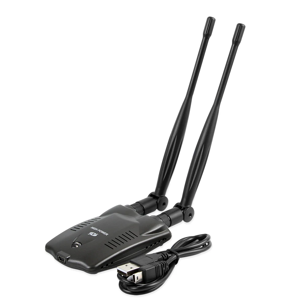 USB Wifi адаптер 150 Мбит/с Высокая мощность двойная антенна Wi Fi 5 дБ 802.11b/g/n ключ