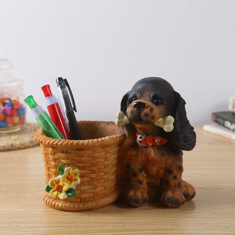 Милая декоративная ручка в виде мультяшного мопса украшение для офисного стола
