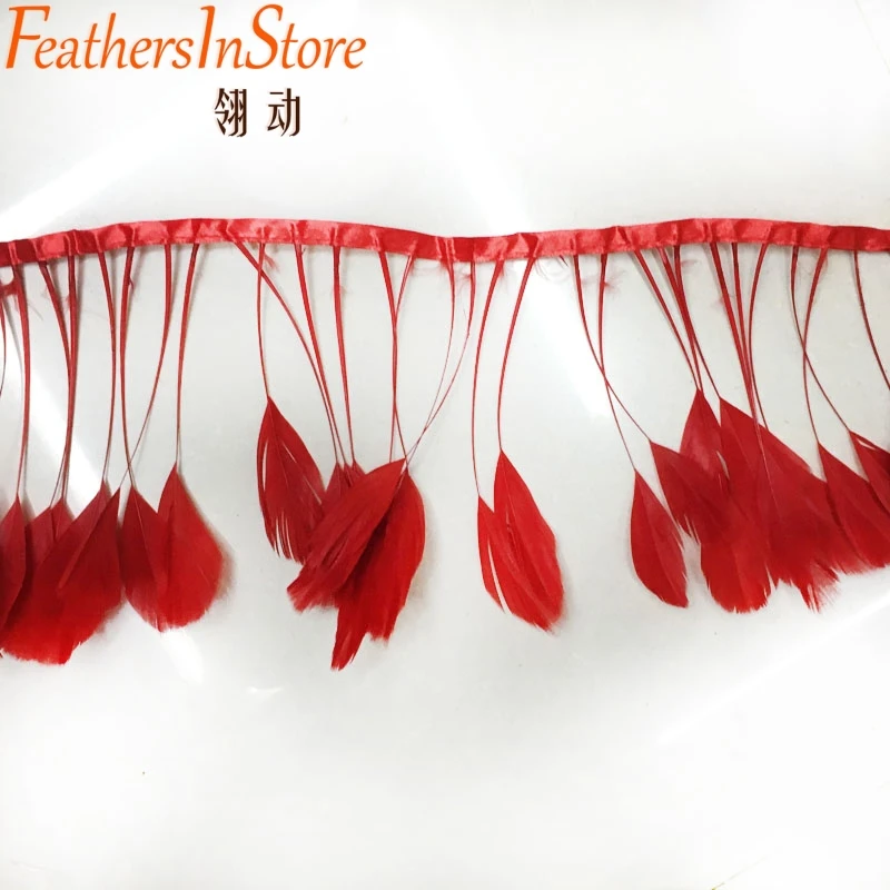 Лента из гусиных петушиных перьев шириной 15 18 см 10 метров|feather fringe|feather ribbonrooster