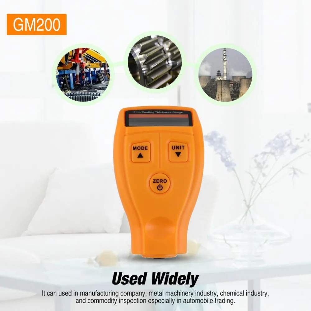 GM200 Min LCD 0-1.80mm/0-71.0 mil Digital Automotive Car Paint Coating Thickness Gauge Meter Probe Tester Measuring Tool | Инструменты