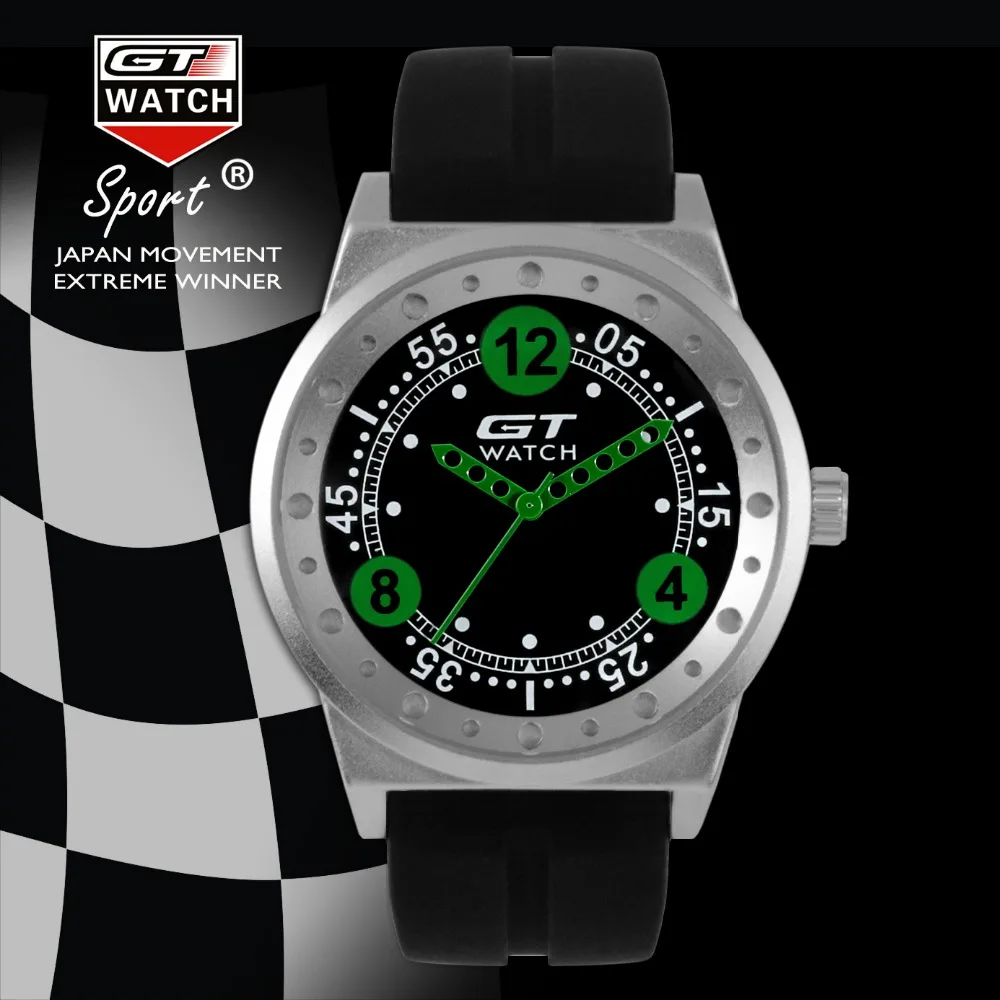 Модные брендовые спортивные часы GT F1 мужские с силиконовым ремешком военные