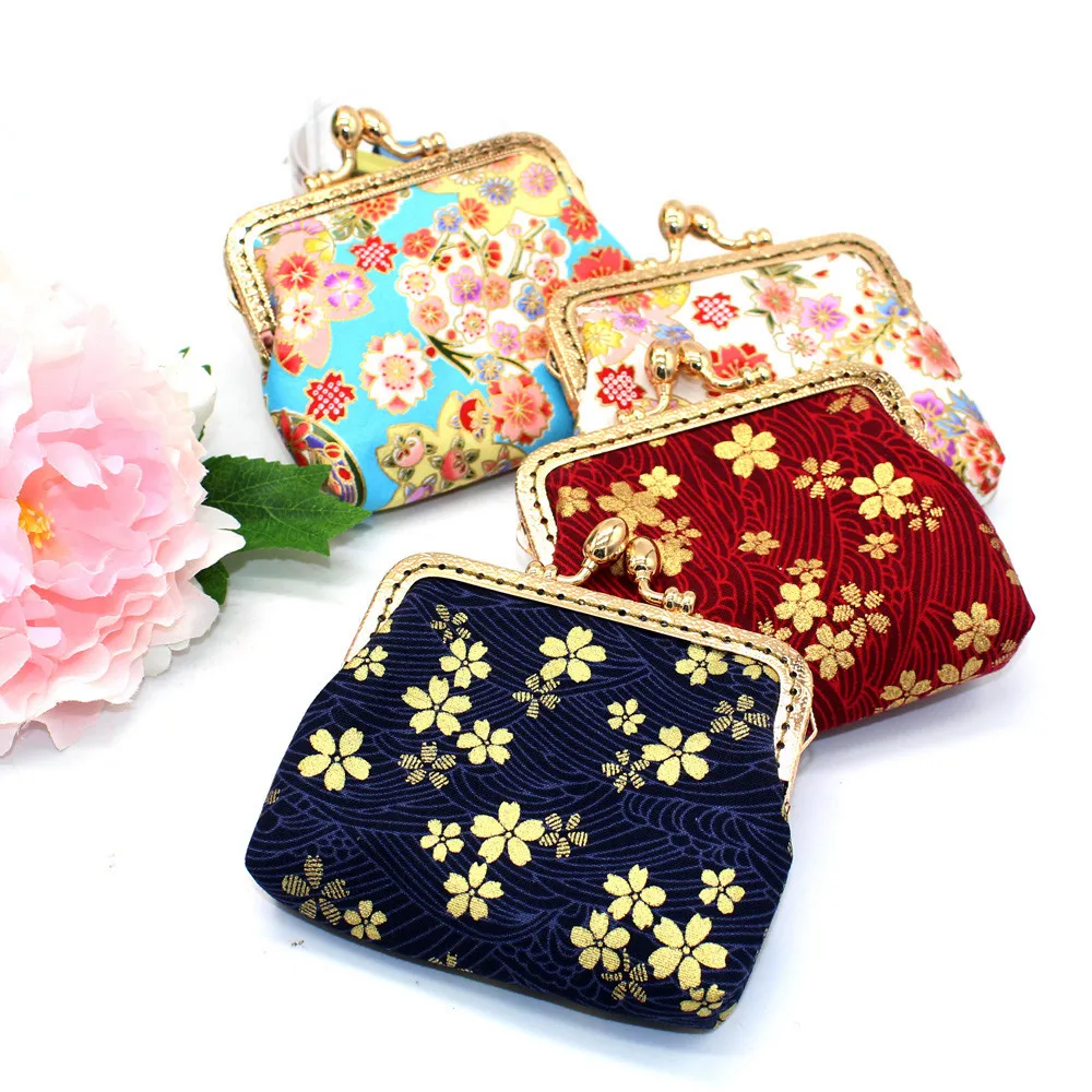 Сумка ручной работы женская модная новая золотая японская с цветами ручная