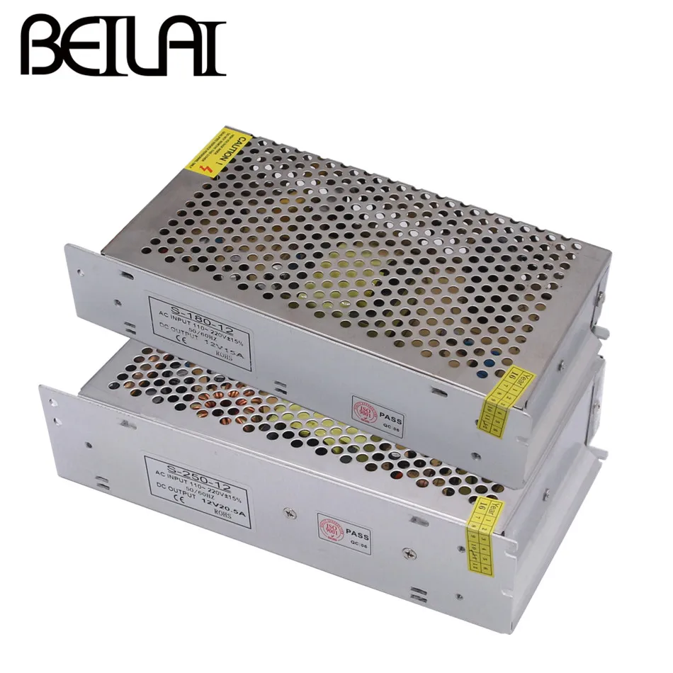 BEILAI AC 110 V 220 DC/DC 12V LED трансформаторы 1A 3A 5A 8A 10A 20A 30A светодиодный свет драйвер для