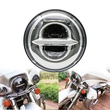 7 &quotголовной светильник moto rcycle хром дальнего ближнего света