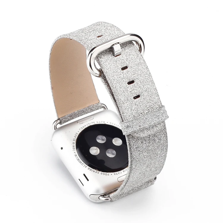 Часы с яркими украшениями Bling Band для Apple Watch женский браслет iwatch из натуральной
