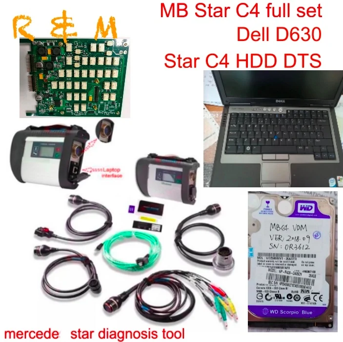 Инструмент для диагностики звезд компактный 4 MB star C4 sd Подключение с новейшим