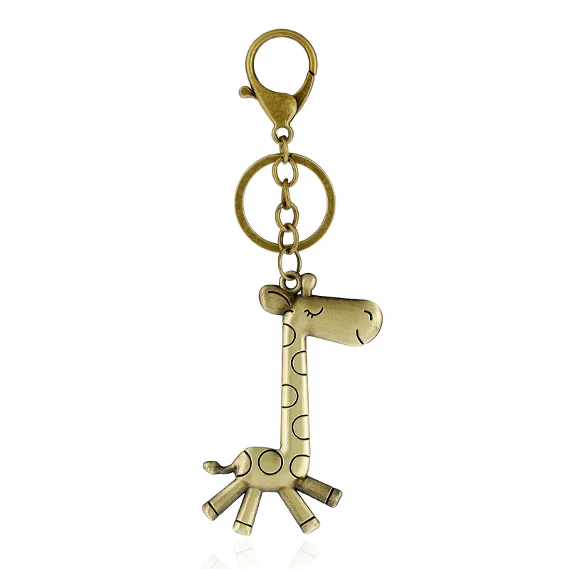 Punk Vintage Cartoon Deer Cat Eagle Owl Pendant Charms Keychain For Men Women Key Ring Car Auto Bag Chain Accessory | Украшения и