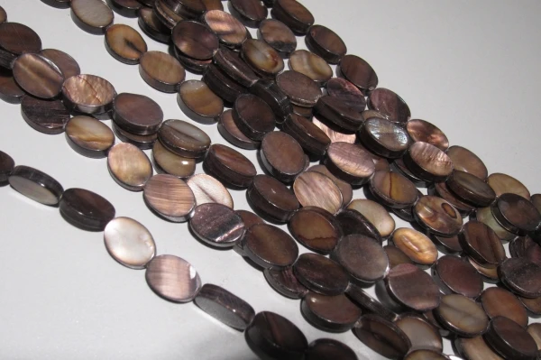 8x10 мм темно коричневый перламутровая овальная ракушка бусины модные diy Свободные