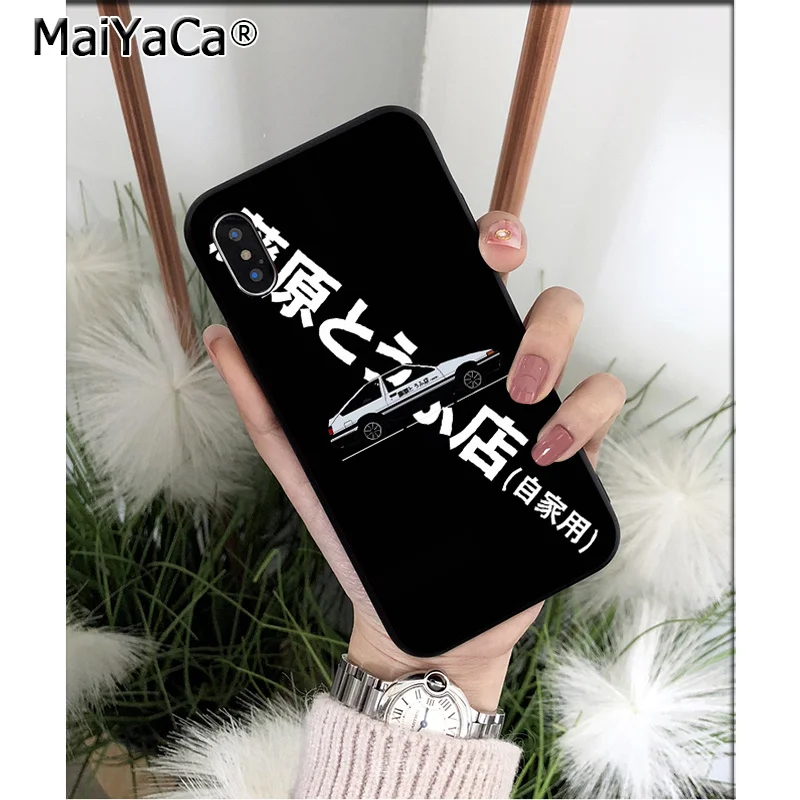 MaiYaCa INITIAL D AE86 TPU мягкий черный чехол для телефона Apple iPhone 8 7 6 6S Plus X XS MAX 5 5S SE XR