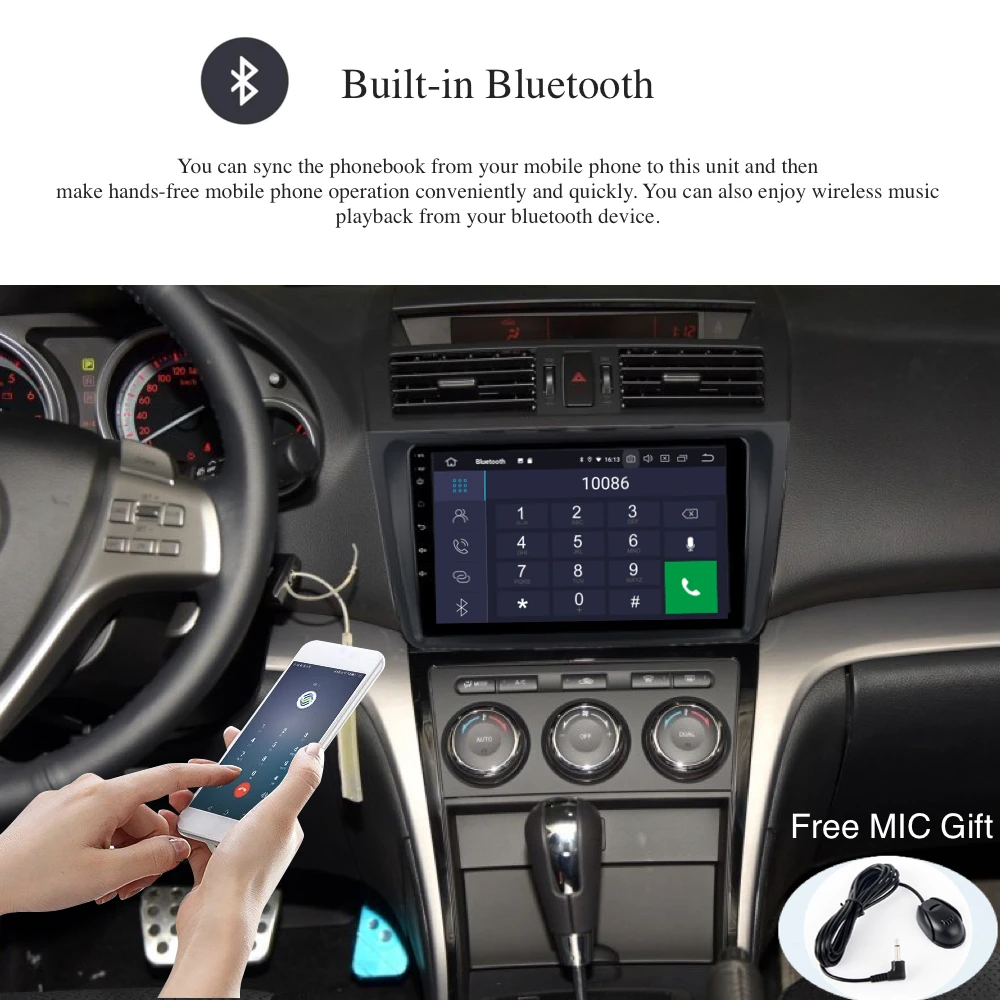 Android 9,0 Автомагнитола 2 Din gps Navi для мазда 6 2008- мазда6 PX6 DSP ips 4 Гб+ 64 ГБ 6-ядерный RDS wifi carplay Bose