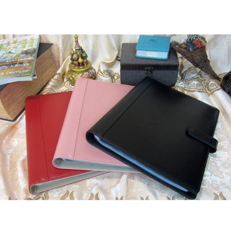 A4 папка для конференций A4 Компендиум Padfolio Магнитный Засов 4 связующее кольцо с 8 цифрами калькулятор