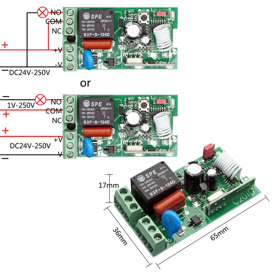 Беспроводной пульт дистанционного управления Vhome RF 433 Mhz 220 V переключатель