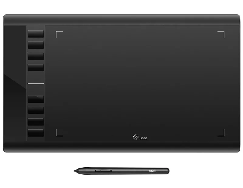 UGEE M708 графический планшет 10x6 дюймов Большая Активная область для рисования планшет 8192 уровней Чувствительная ручка давления для Windows и Mac OS