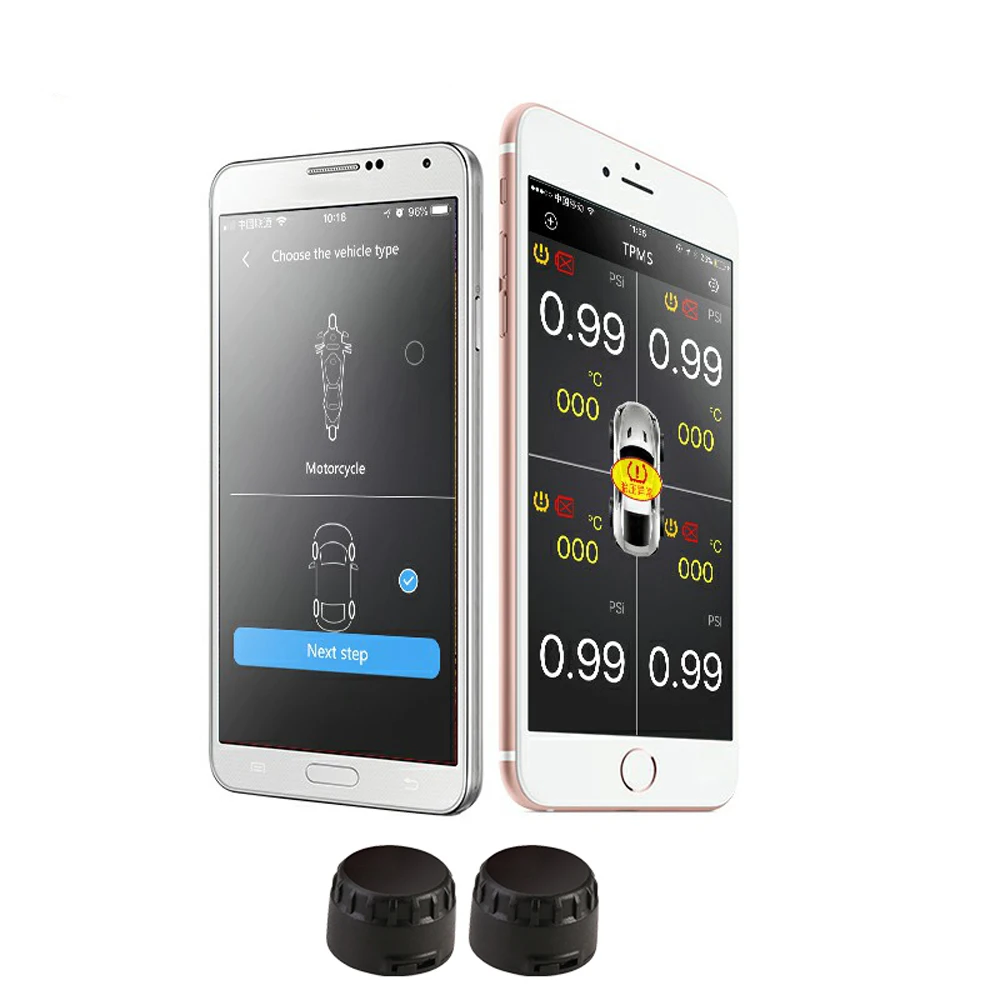Сигнализация для шин мотоцикла 2 сенсора система TPMS внешняя внутренняя