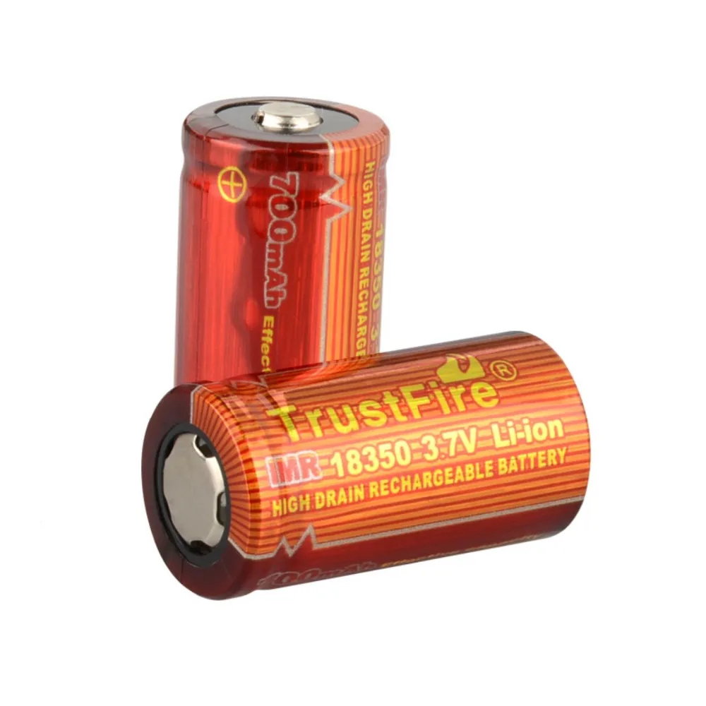 Аккумуляторная батарея TrustFire IMR 18350 2 шт./лот для фонарика электронного дыма |