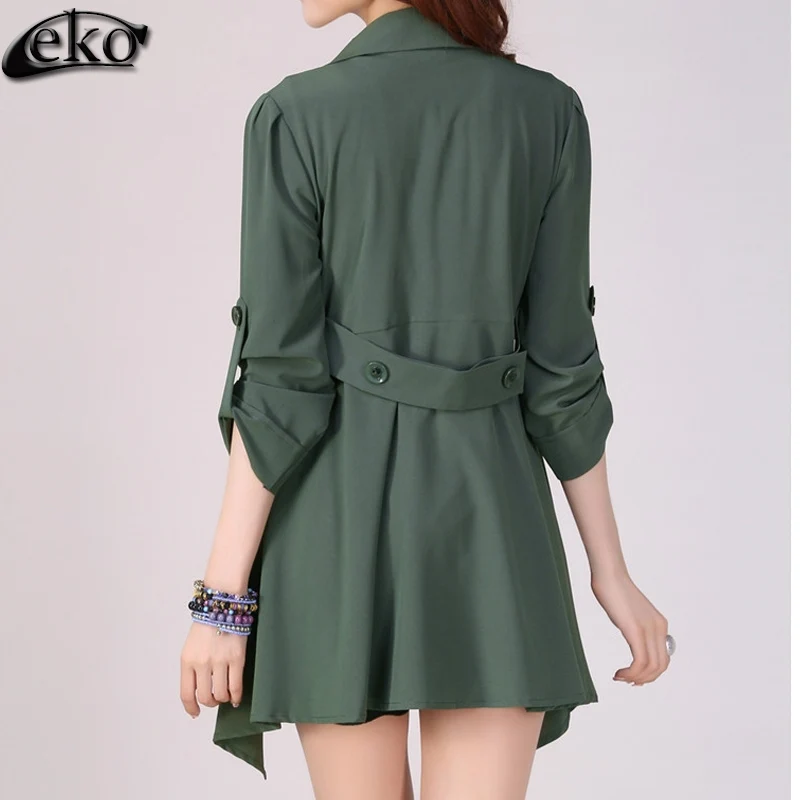 Женский Длинный осенний кардиган Длинная ветровка с длинным рукавом|trench coat