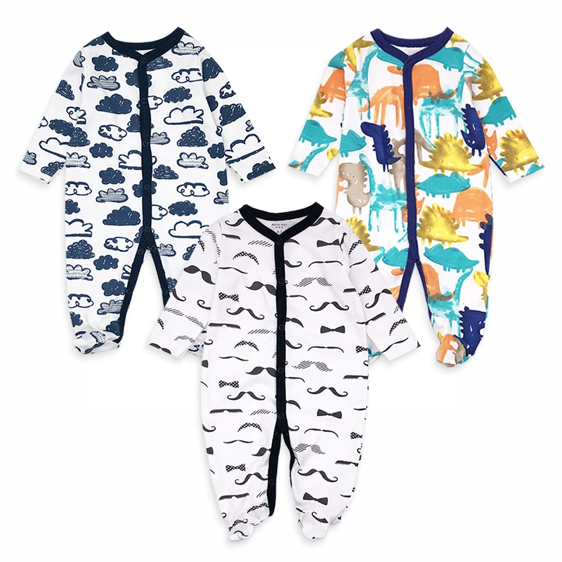 3 шт./лот детские комбинезоны с длинными рукавами комбинезон для маленьких