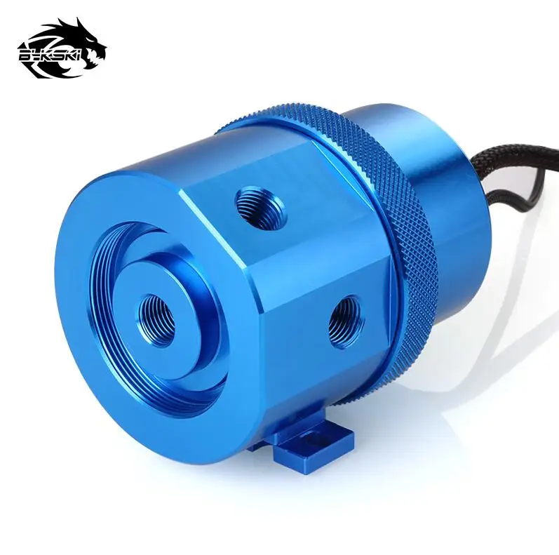 blue Bykski PWM Автоматическая скорость комбо 18 Вт насос Макс 5000 об/мин поток 1100л/ч совместимый D5 насос металлическая крышка размер 80*80*82 мм - Цвет лезвия: blue