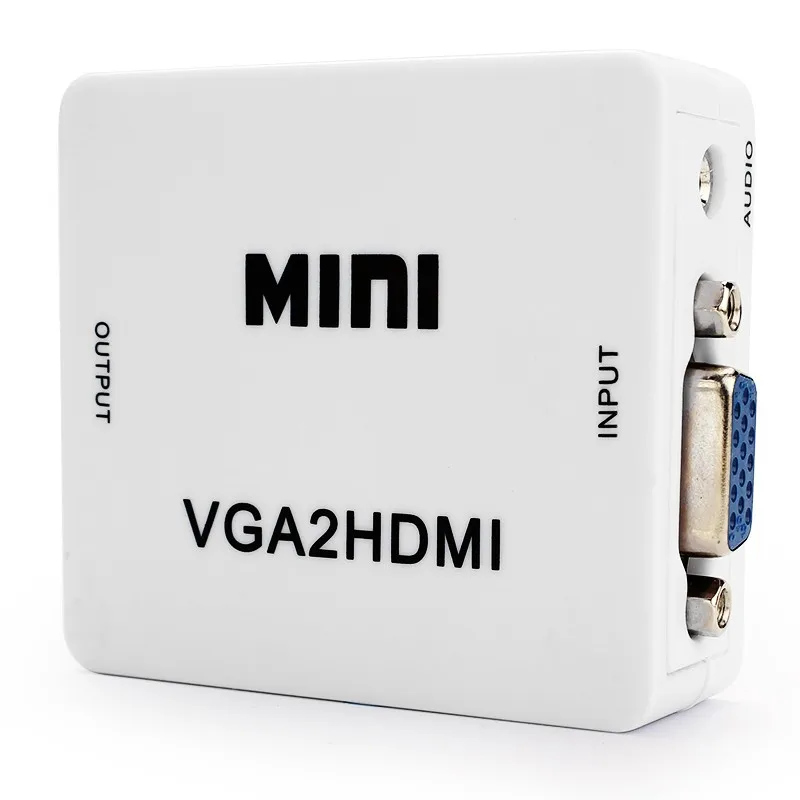 Mini vga для hdmi адаптер vga2hdmi конвертер разъем с аудио портативных пк к hdtv проектор