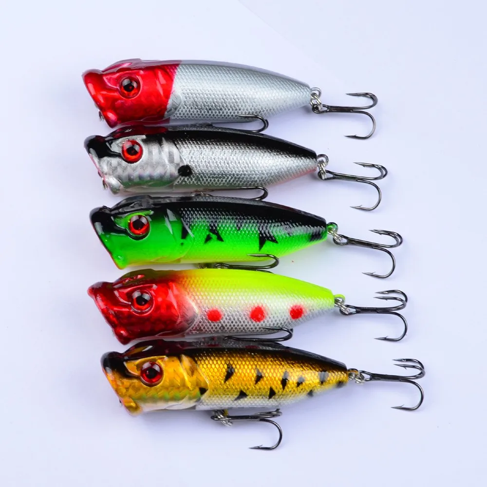 5pcs/Lot 5color 7.3cm 11g Poppers Fishing lure top water Hard Bait Lures Crankbait pesca fish lures artificial bait |