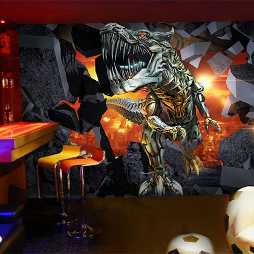 Пользовательская Настенная роспись игровой зал кафе бар ресторан фон детская