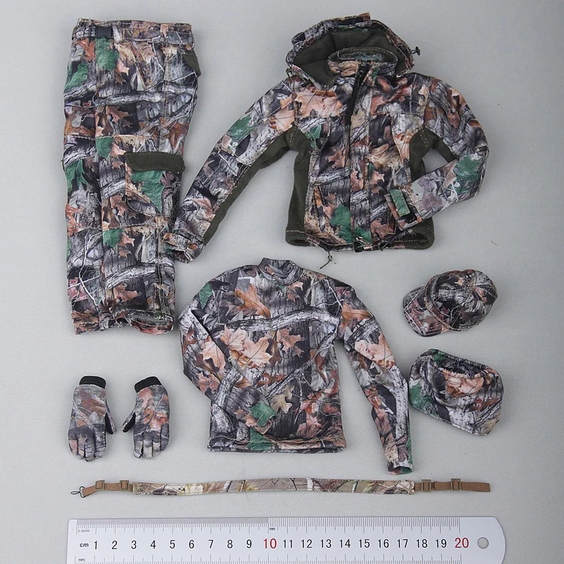 1:6 масштаб плотина игрушки Охотник RT002 REALTREE камуфляж набор одежды для охоты Регулируемый Камуфляж Охотник для 12 дюймов Мужская фигурка