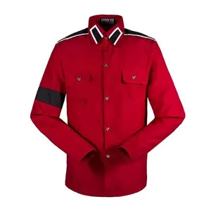 Красная Ретро Модная хлопковая рубашка с вышивкой в память Майкла Джексона MJ в стиле анти-война CTE