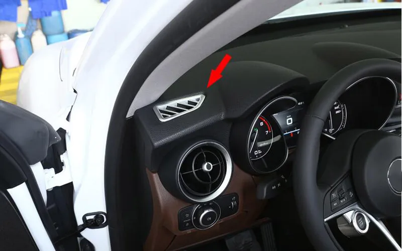 Для Alfa Romeo Stelvio 2017 автомобильный Стайлинг ABS хром кондиционер для приборной панели
