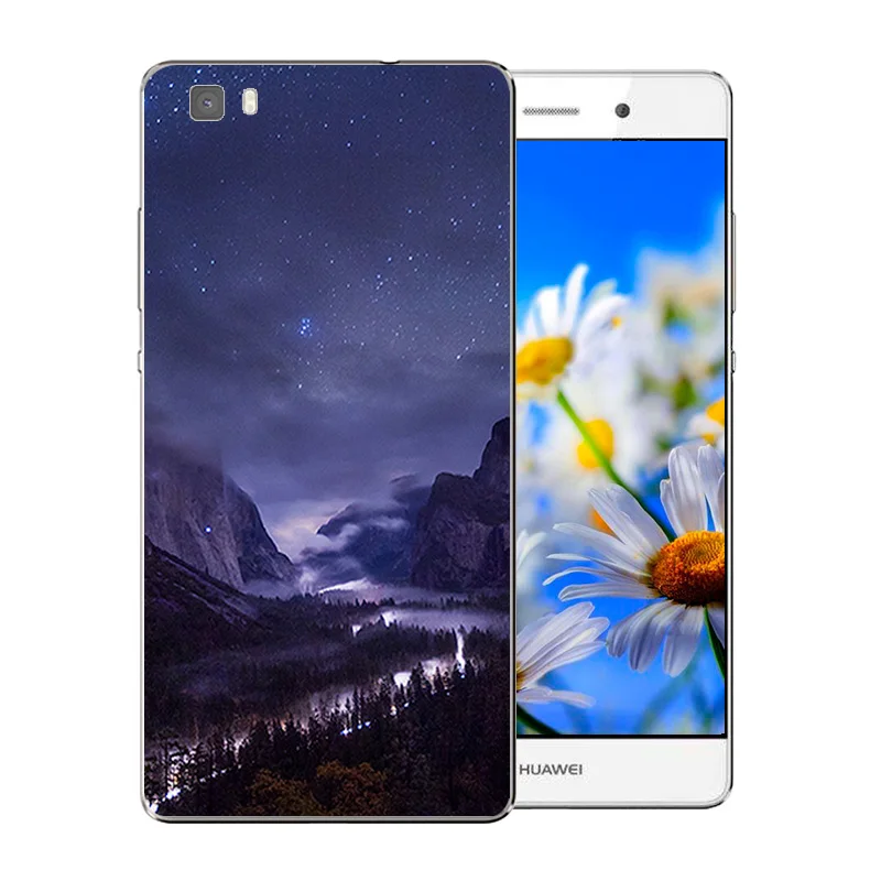 Soft TPU Phone Case for Huawei P8 LITE Silicon Matte Back Cover Anti Knock Slim Funda Ascend Lite Landscape Pattern Coque |