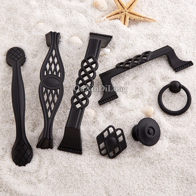 Дизайн 10 шт. европейская античная кухонная ручка для мебели классические черные