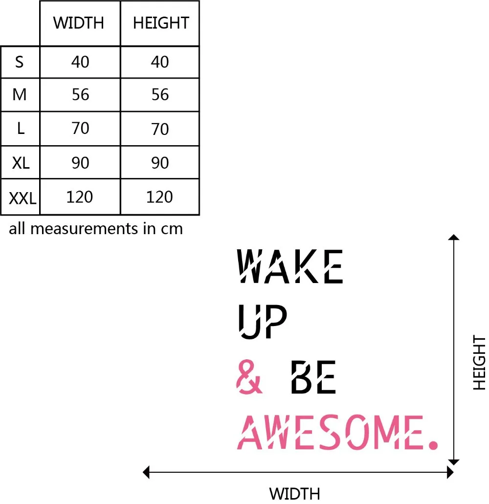 Wake Up Be Awesome Мотивационная Наклейка на стену с цитатами DIY вдохновляющая Цитата