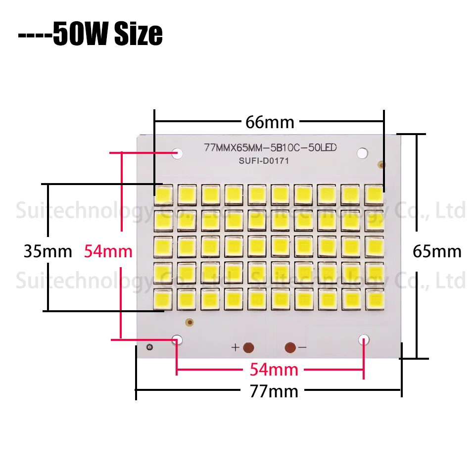 10W 20W 30W 50W 100W 150W 200 W Полный Мощность Светодиодный прожектор Источник SMD5054 светодиодный доска для самодельные Украшения для волос 10 20 30 50 100 150 200 W прожектор - Испускаемый цвет: 50W