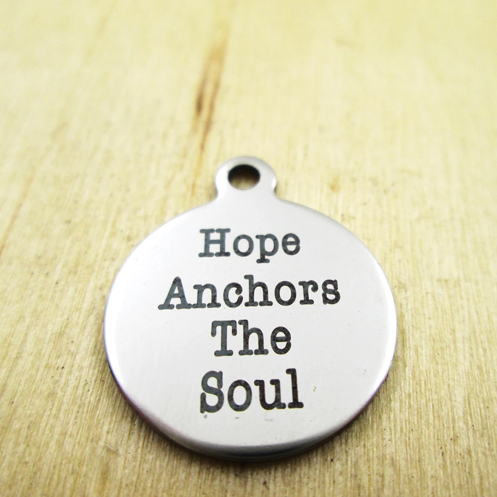 10 шт./лот hope anchors the soul подвески из нержавеющей стали лазерная гравировка