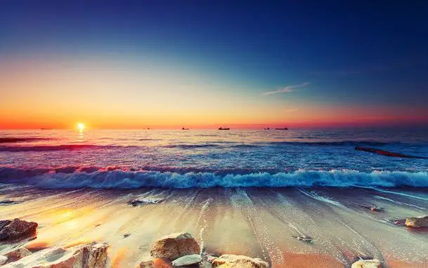 3d customized wallpaper wall Sunrise seaside scenery backdrop custom photo living | Обустройство дома