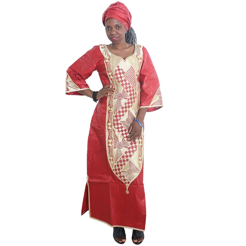 MD африканские платья для женщин bazin dashiki плюс размер платье с принтом вышивка