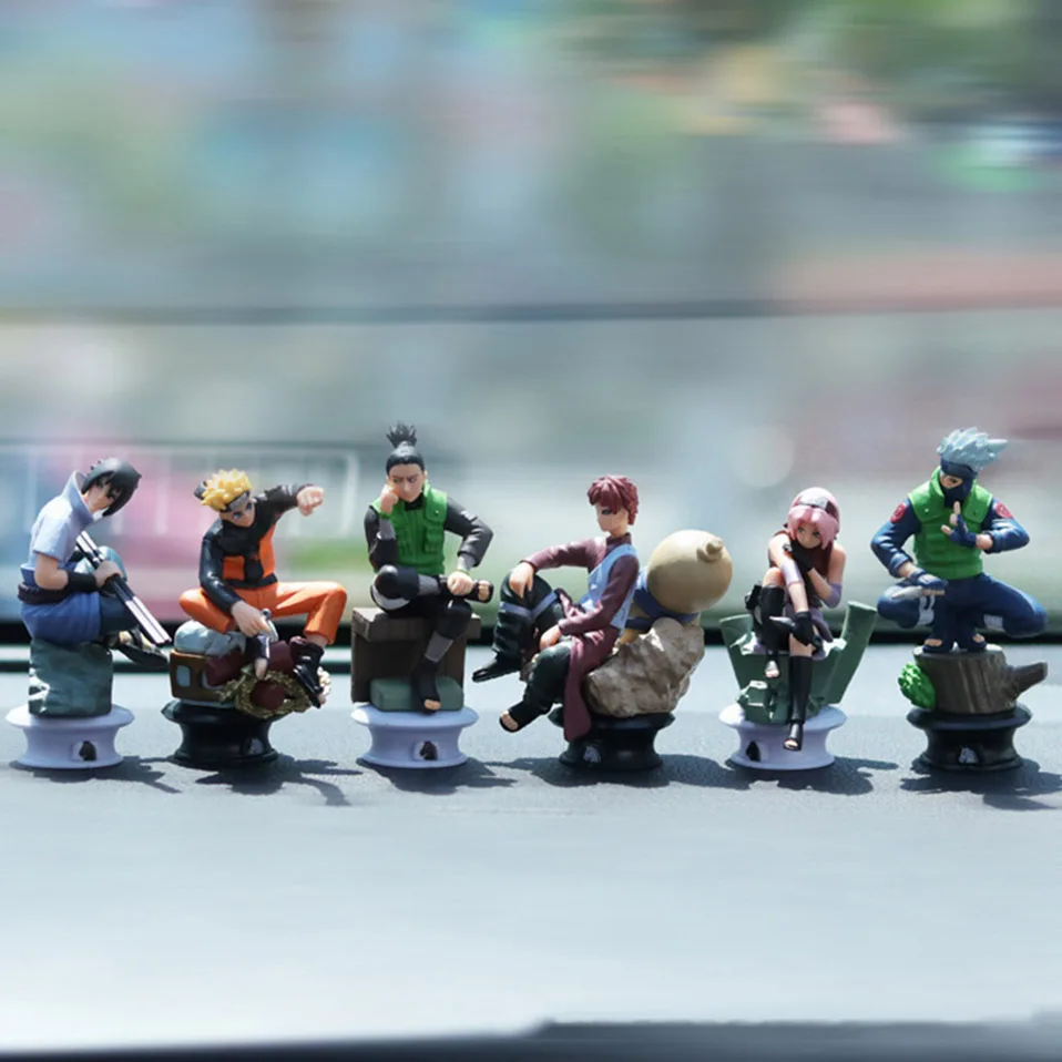 

Apaffa 6Pcs/set Japan Anime Naruto PVC Model Action Figure Naruto Sasuke Gaara Figurines Collectible Moldel Action Figure Toys