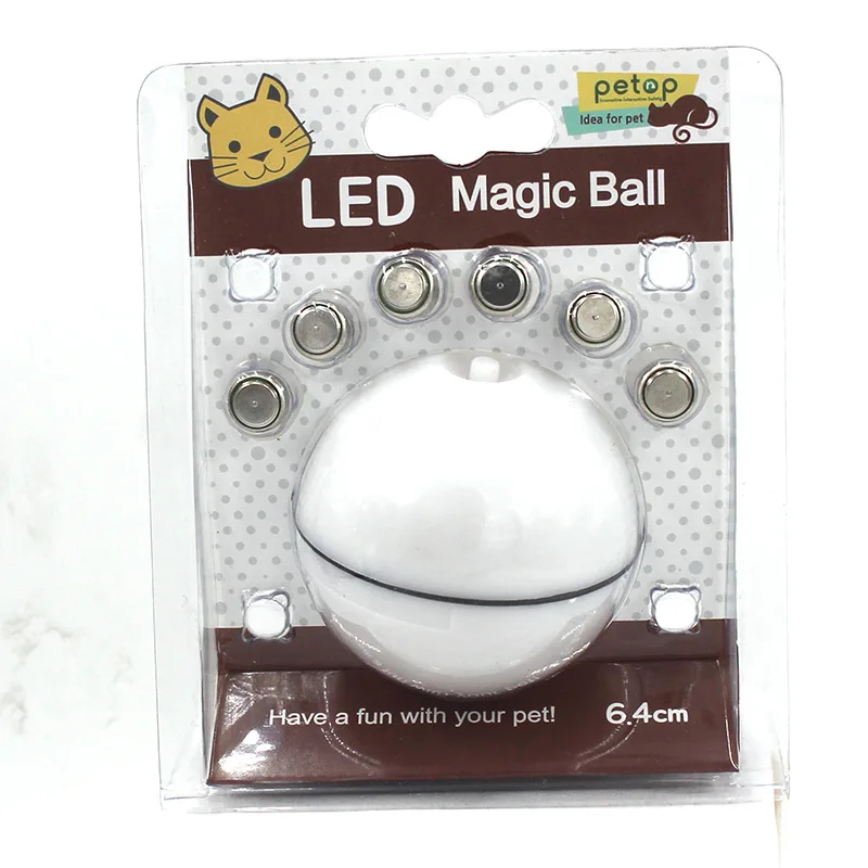 White-Button Battery Yooap креативные игрушки для кошек, интерактивные автоматические вращающиеся шарики для собак, как по телевизору, умный светодиодный флэш-игрушки для кошек, электронные игрушки для собак - Цвет: White-Button Battery