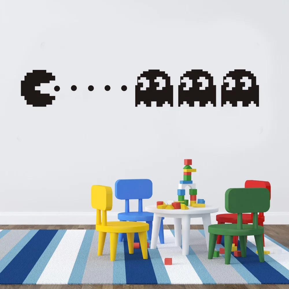 Новинка виниловая настенная наклейка Pacman домашний декор для детской комнаты