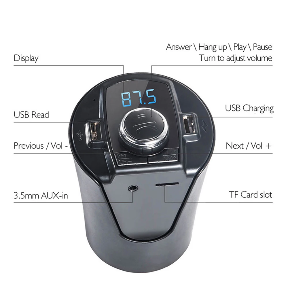 Прямая поставка Bluetooth 4 2 беспроводной fm передатчик автомобильный радиоприемник