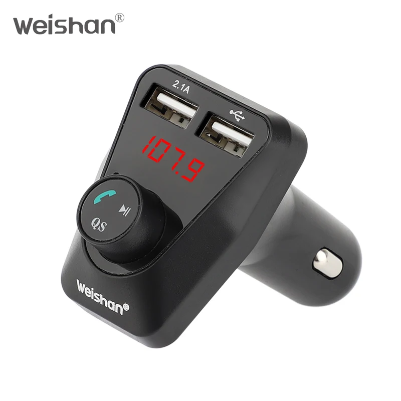 Weishan Bluetooth fm передатчик автомобильное зарядное устройство беспроводной