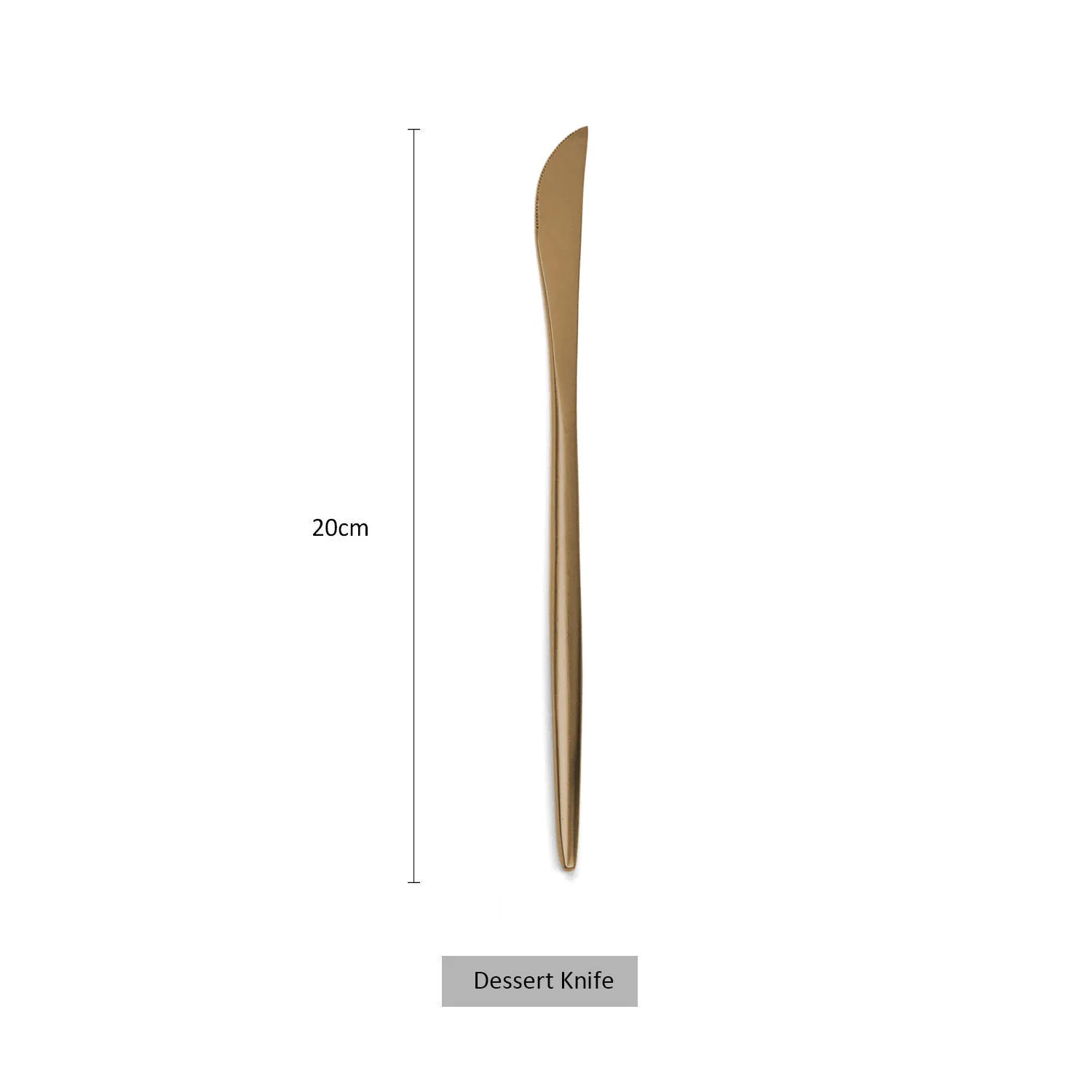 Dessert Knife Розовые столовые приборы с позолотой набор матовое покрытие столовые приборы из нержавеющей стали набор ножей столовые приборы нож Столовые палочки европейский стиль - Цвет: Dessert Knife