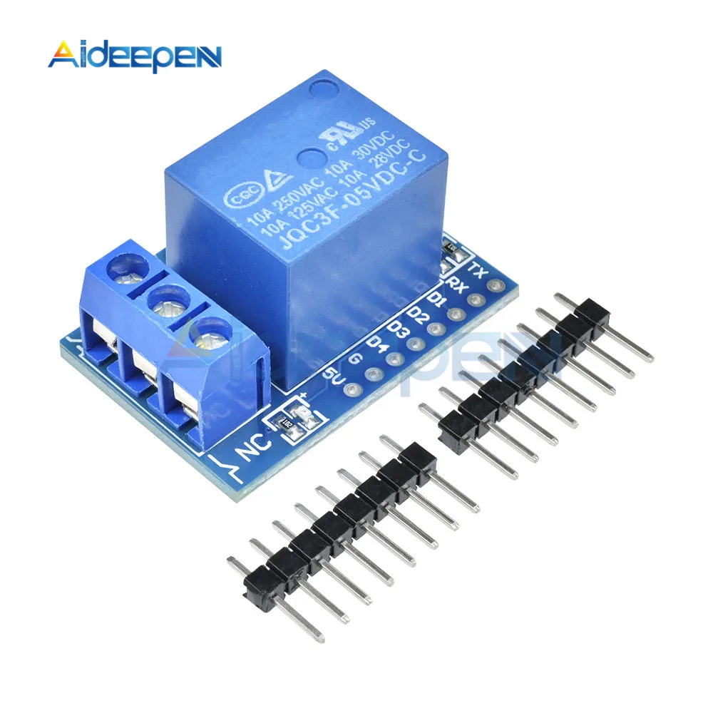 1 комплект Wemos D1 Мини Релейный Щит один канал для Wemos D1 Мини релейный модуль ESP8266 макетная плата для Arduino